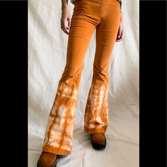 Free People Tie Dye Pull On Cord Jeans 